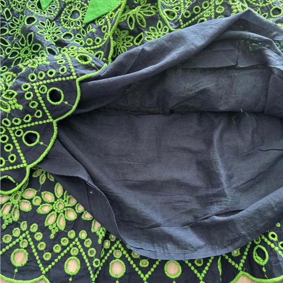 GRETCHEN SCOTT LITTLE BO PEEP MIDI DRESS CONTRAST NWT SIZE LARGE 100% COTTON - Picture 10 of 16